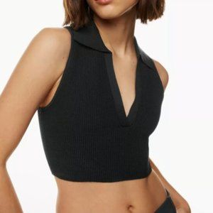 Aritzia Babaton Sculpt Knit Polo Top